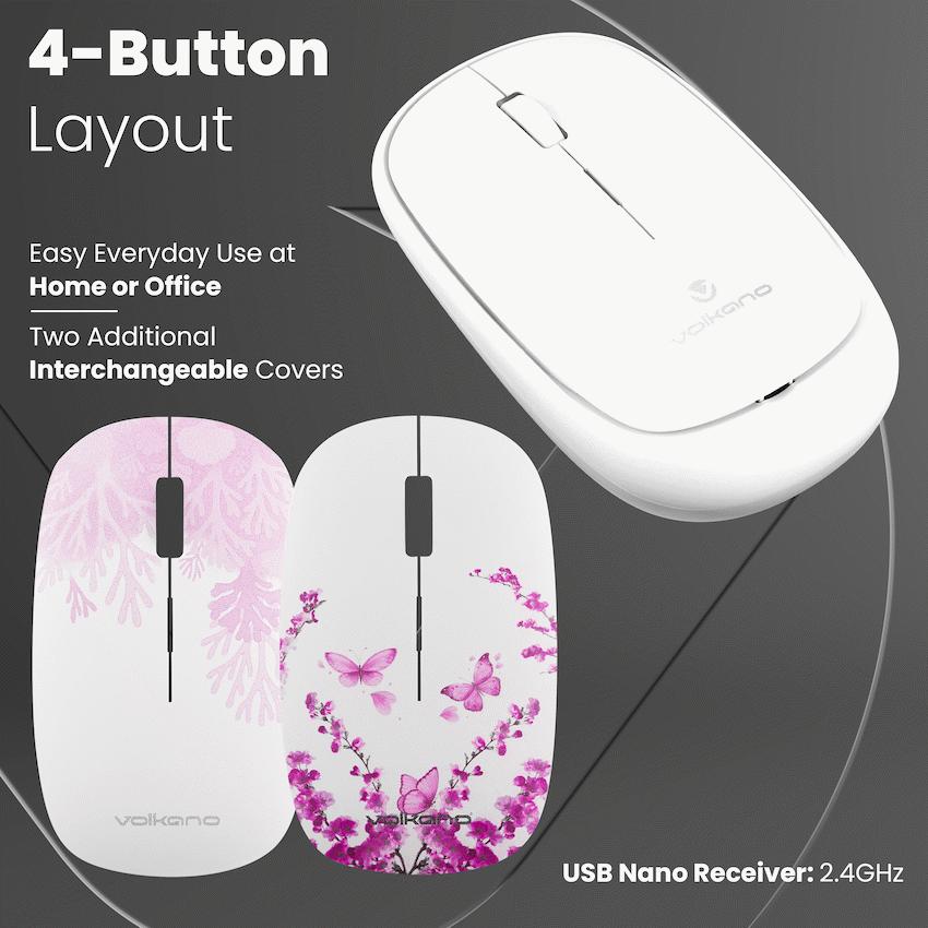 Volkano Coral series Bluetooth Wireless Mouse - White - image 11