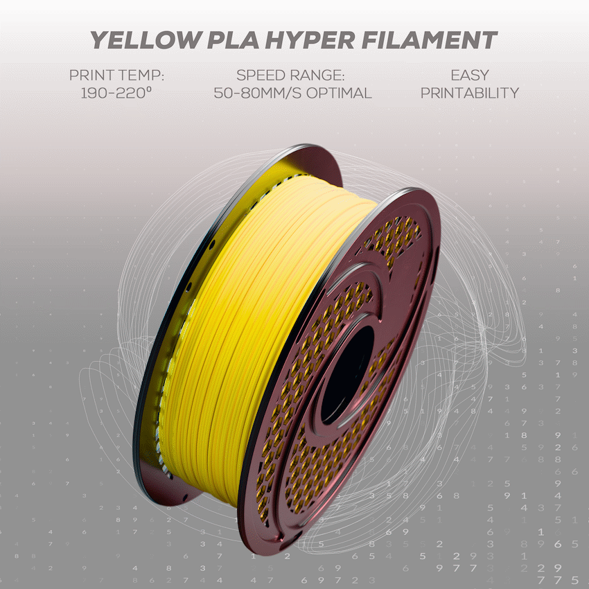 SA Filament PLA Hyper Filament 1kg - Yellow - image 11