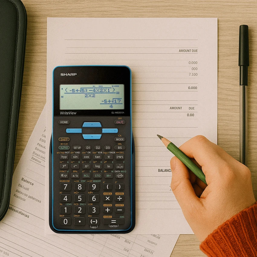 Sharp EL535 Scientific Calculator - 422 Functions- Blue - image 11