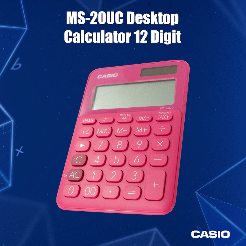 Casio MS-20UC - Desktop calculator 12 Digit - Red - image 11