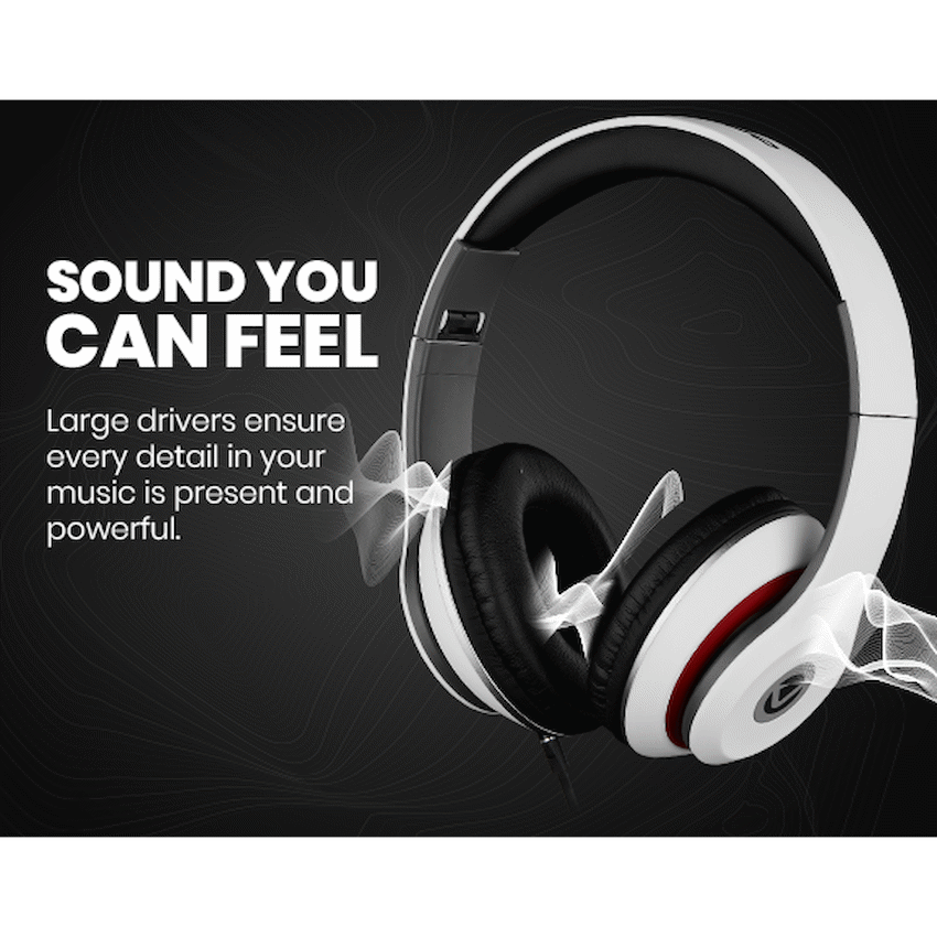 Volkano Falcon Series Headphones with Microphone - White - image 11