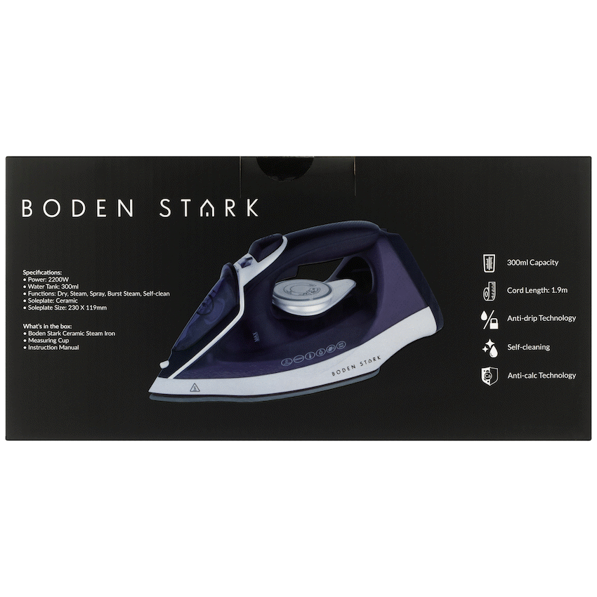 Boden Stark Ceramic Steam Iron - Purple - image 11