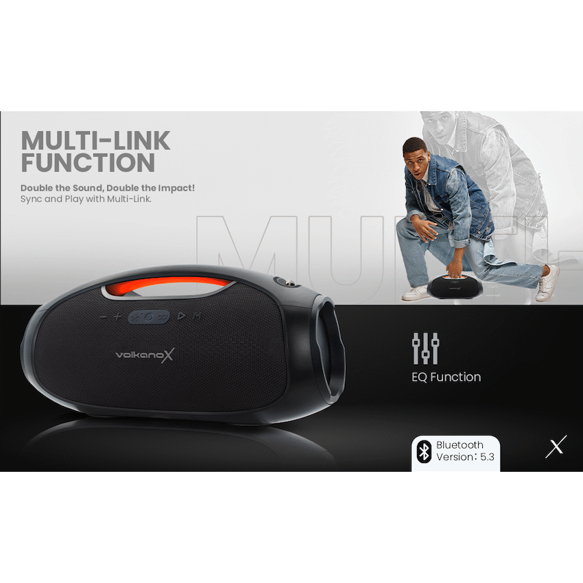 VolkanoX VXS400 Portable Bluetooth Speaker - Black - image 11
