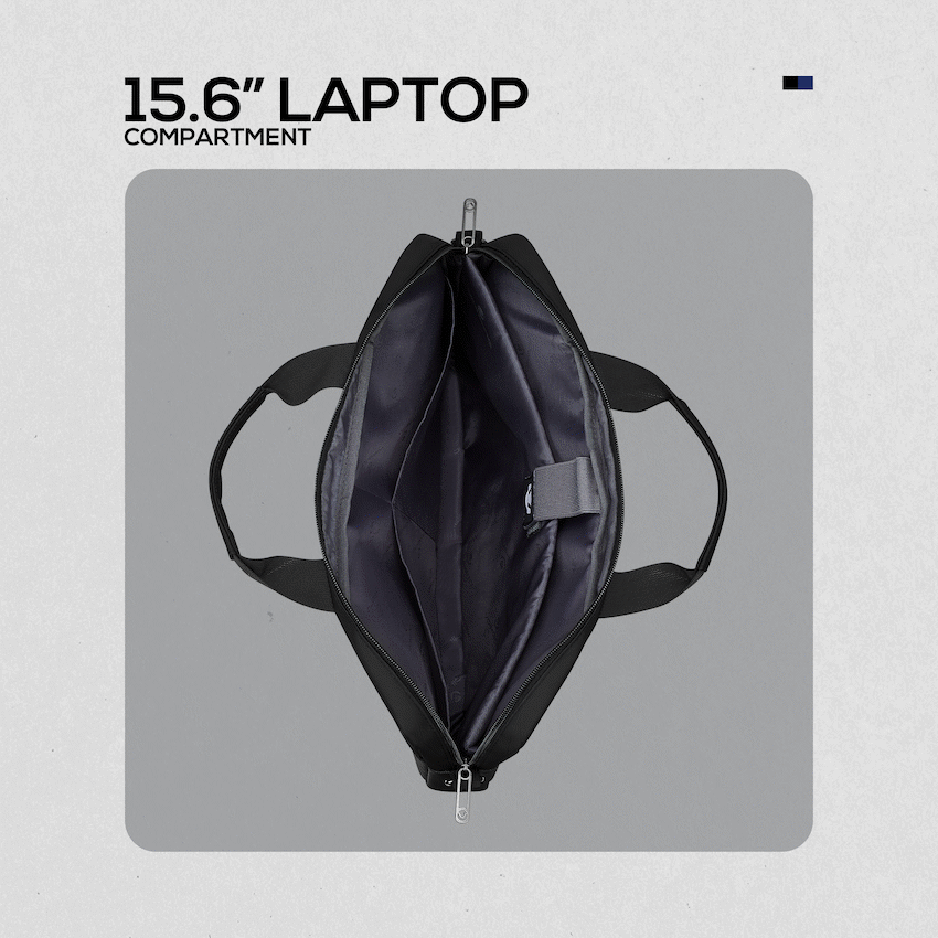 Volkano Seismic 15.6" Laptop Shoulder Bag Blk/Nvy - image 11
