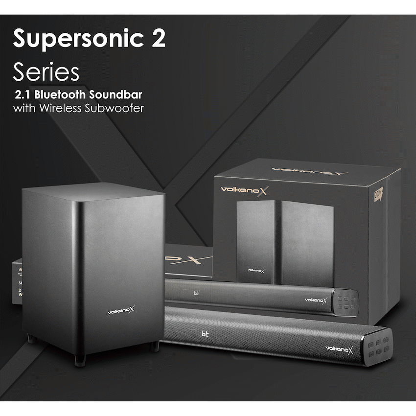 VolkanoX Supersonic 2 Series 2.1 200w Soundbar System with Wireless Subwoofer - Black - image 11