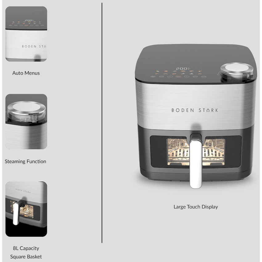 Boden Stark 8l Dual Element Air Fryer with Steaming Function - image 11