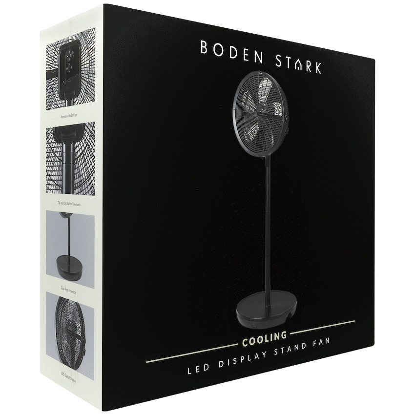 Boden Stark LED Display Stand Fan - Black - image 11