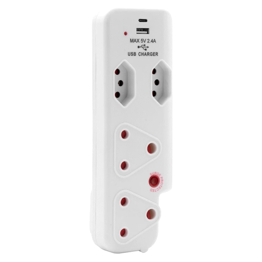 Ellies  4 Way Surge adaptor with type C + USB - WT - image 11