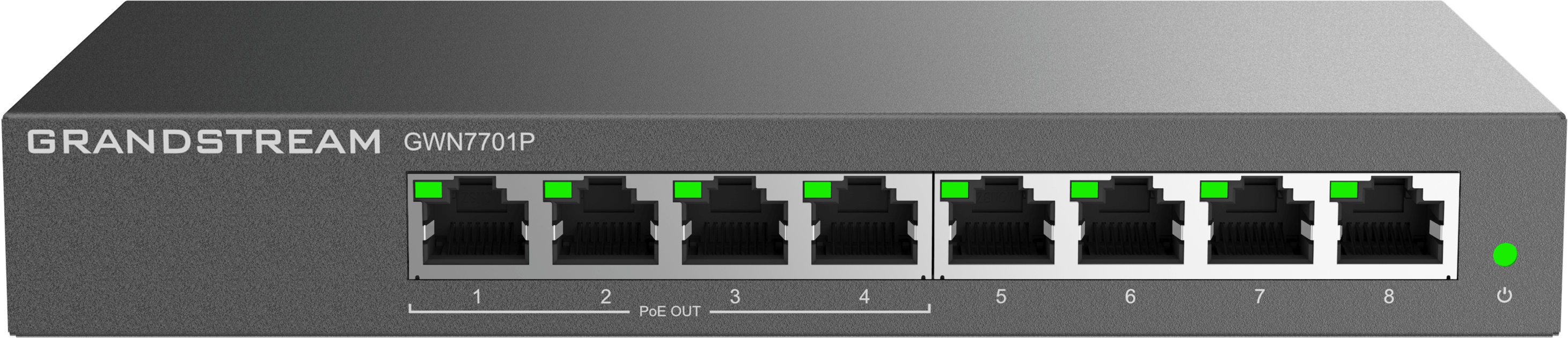Grandstream Enterprise 8 port Unmanaged GbE PoE Switch 60W | GWN7701P