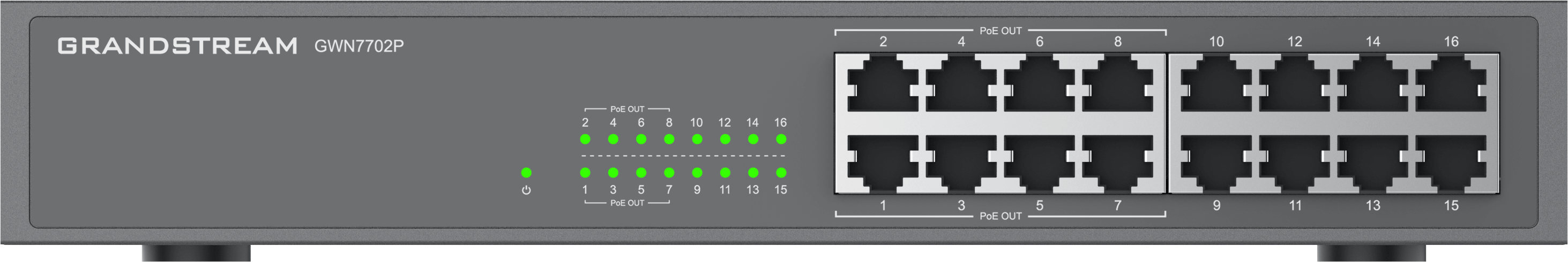 Grandstream Enterprise 16 port Unmanaged GbE PoE Switch - 138W | GWN7702P - image 2
