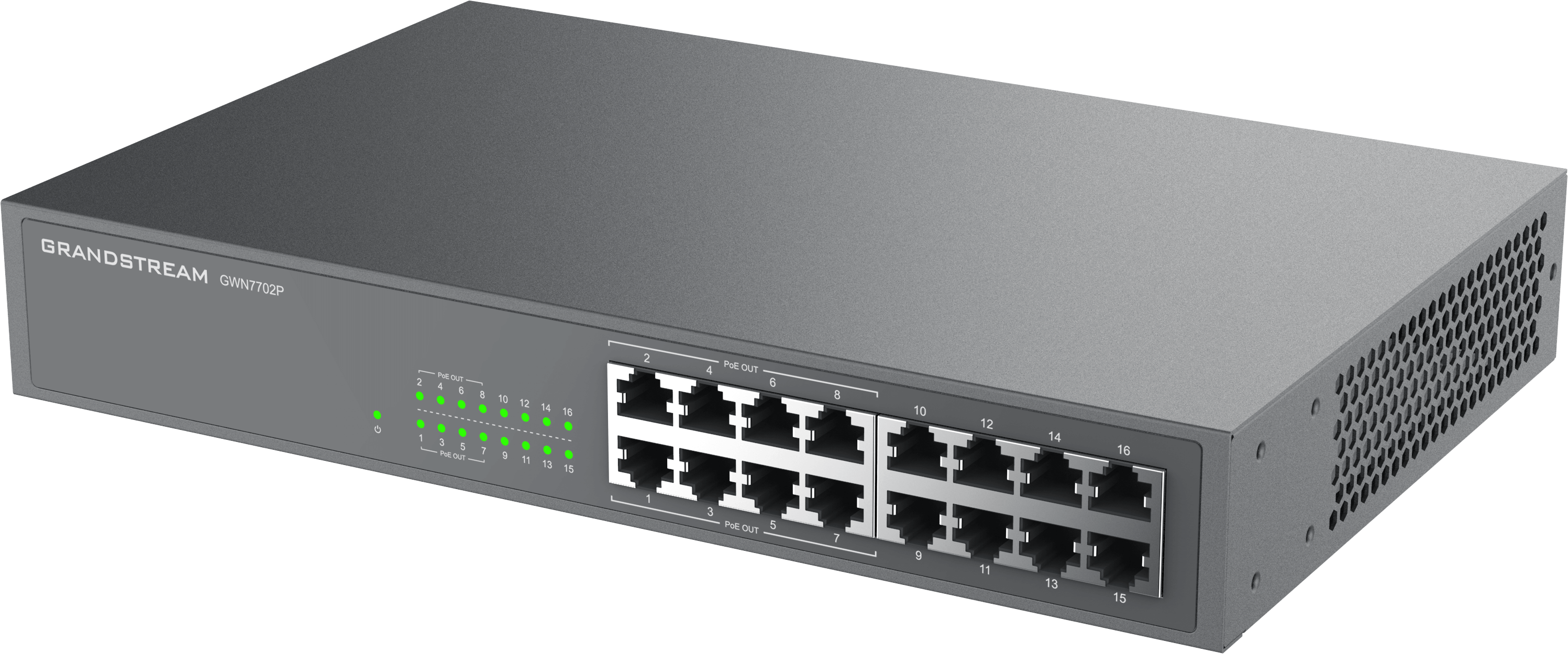 Grandstream Enterprise 16 port Unmanaged GbE PoE Switch - 138W | GWN7702P - image 3