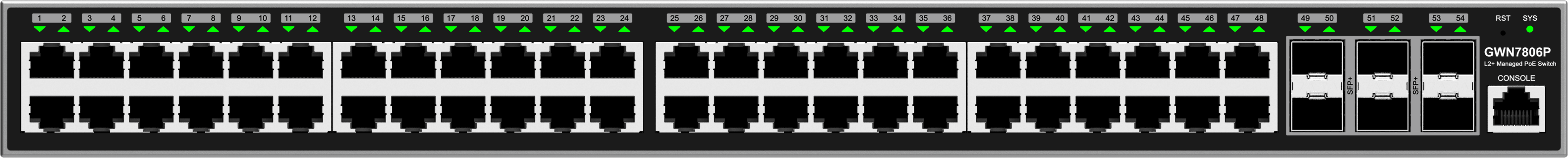 Grandstream Enterprise L2 48 port Managed GbE PoE+ Switch 400W | GWN7806P - image 3