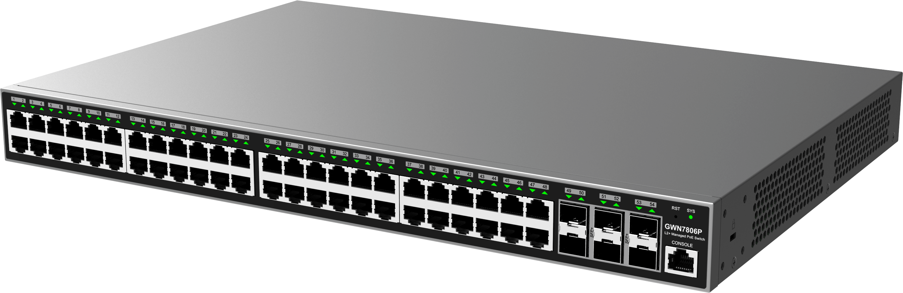 Grandstream Enterprise L2 48 port Managed GbE PoE+ Switch 400W | GWN7806P - image 2