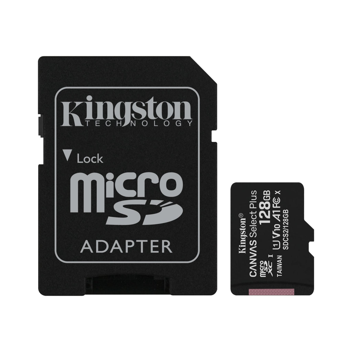 KINGSTON CANVAS SELECT PLUS MICROSD MEMORY CARD 128GB