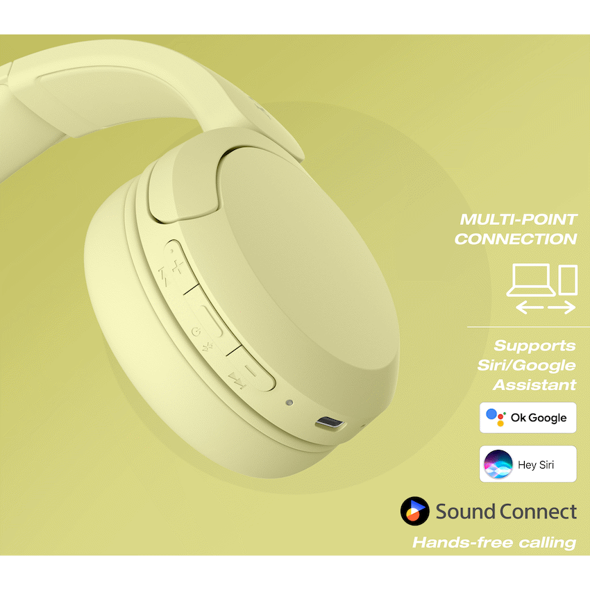 Sony WH-CH520 (Yellow) Bluetooth On-Ear Headphones - image 12