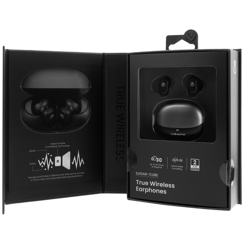 Volkano Sugar-Cube Active Noise Cancelling True Wireless Earphones - Black - image 12