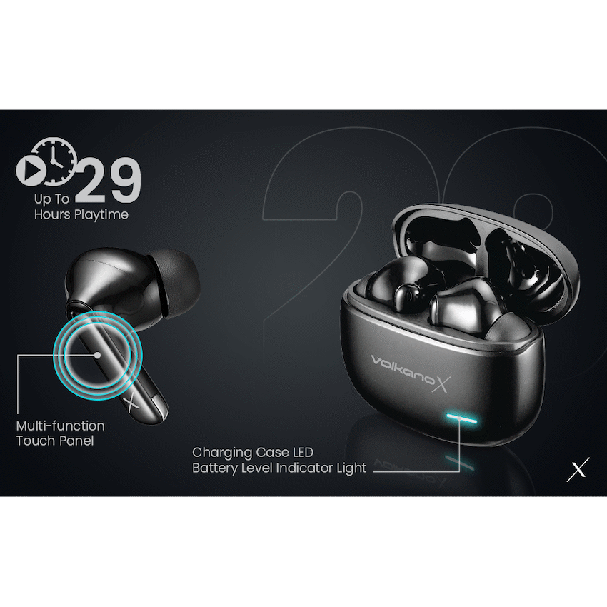 VolkanoX VXT200S Hybrid ANC TWS Earphones - Black - image 12
