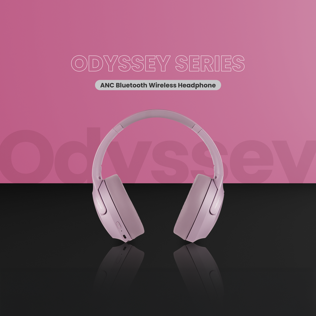 Volkano Odyssey ANC Bluetooth Wireless Headphone - Rose Gold