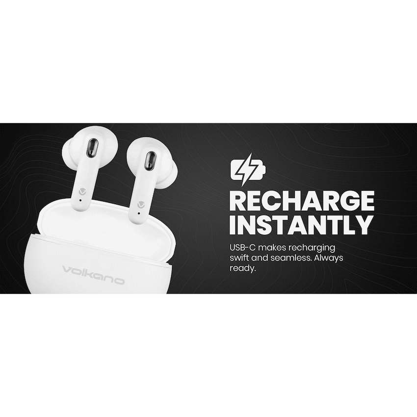 Volkano Pulse Series True Wireless Earphones with Charging Case - White - image 12