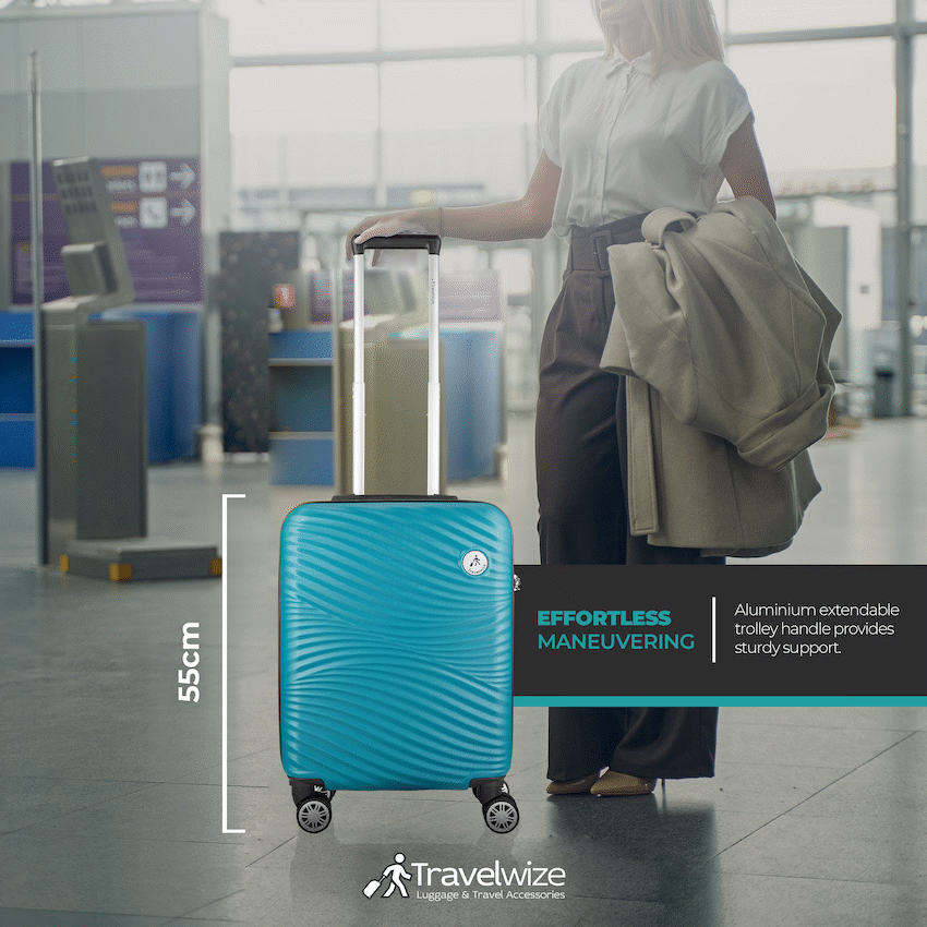 Travelwize Maui ABS 4-Wheel Spinner 55cm Luggage - Ocean - image 12