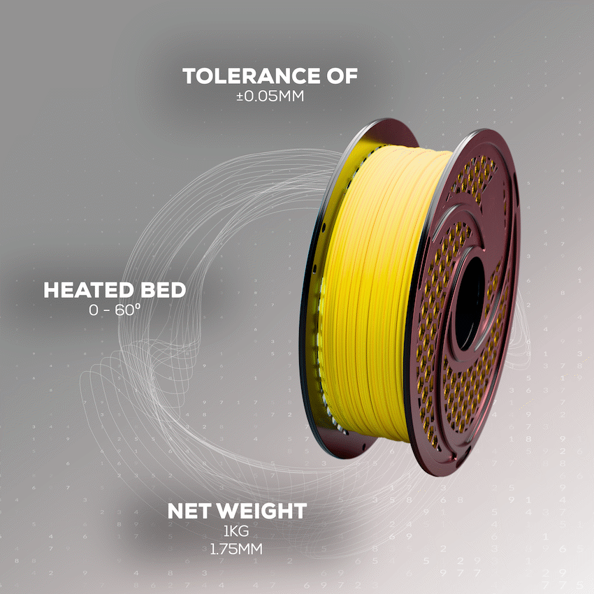 SA Filament PLA Hyper Filament 1kg - Yellow - image 12