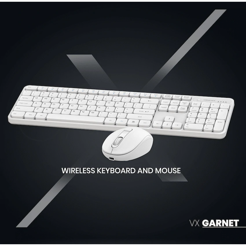 VolkanoX Garnet Bluetooth Wireless Keyboard and Mouse Combo - White - image 12