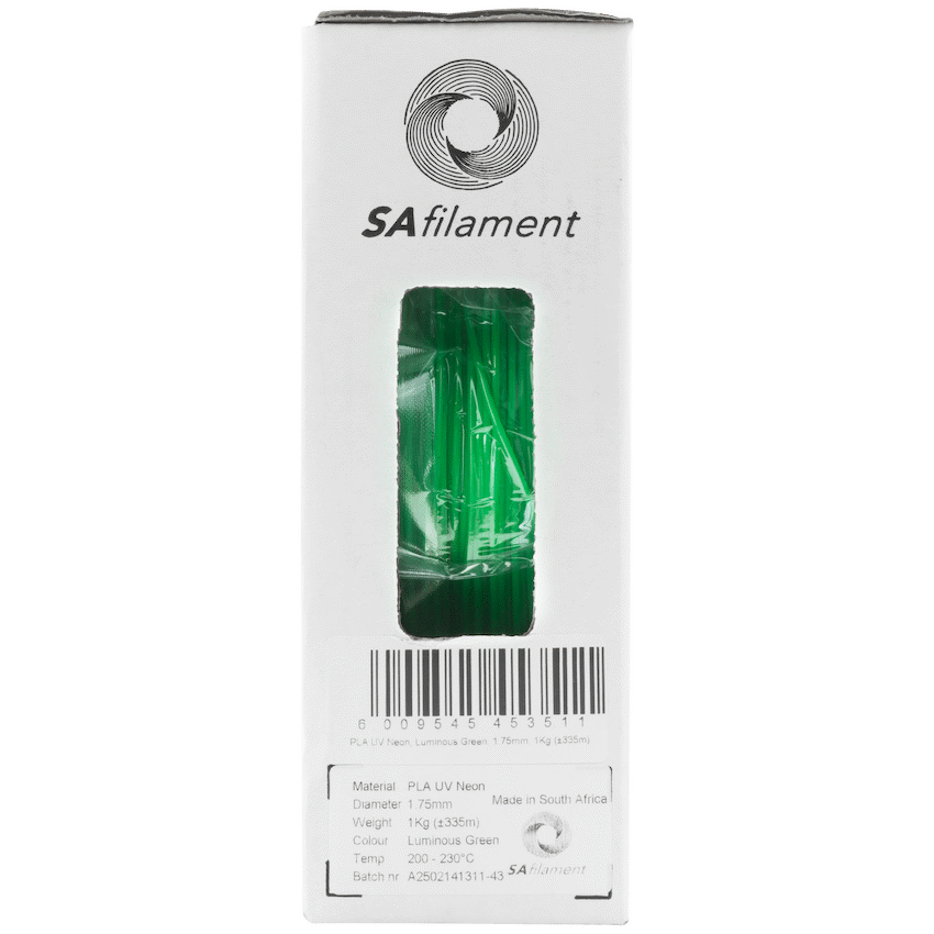 SA Filament PLA UV Neon Filament 1kg -  Luminous Green - image 12
