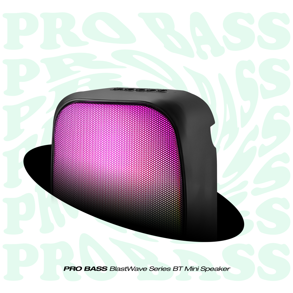 Pro Bass BlastWave Series BT Mini Speaker - Black
