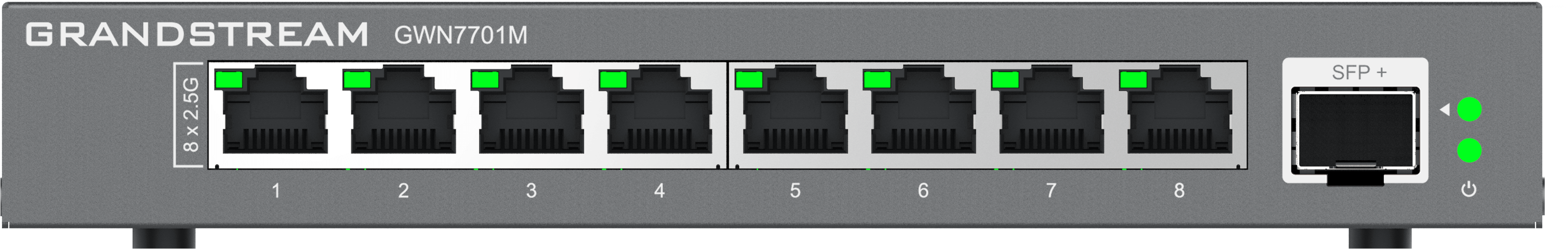 Grandstream Enterprise 8 port Unmanaged 2.5G Switch | GWN7701M