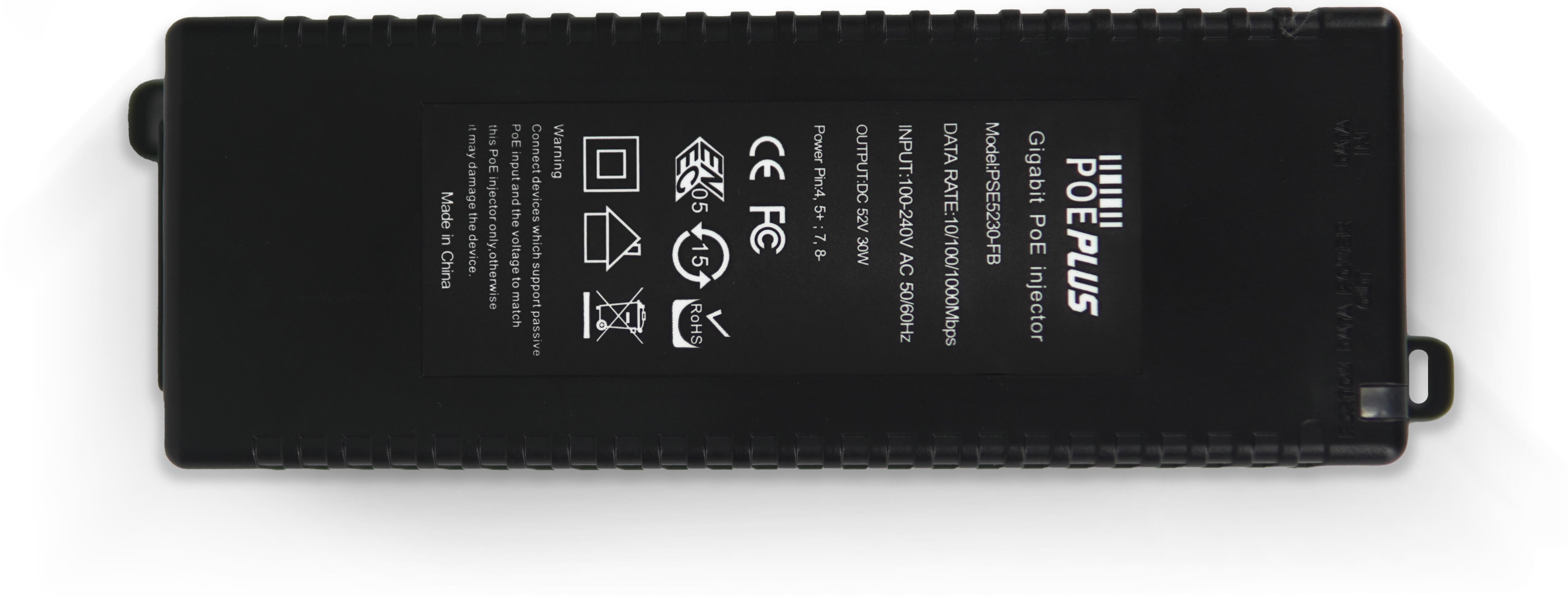 Gigabit Power over Ethernet (PoE) Injector. 48V, 0.575A, Passive, 30W - image 3