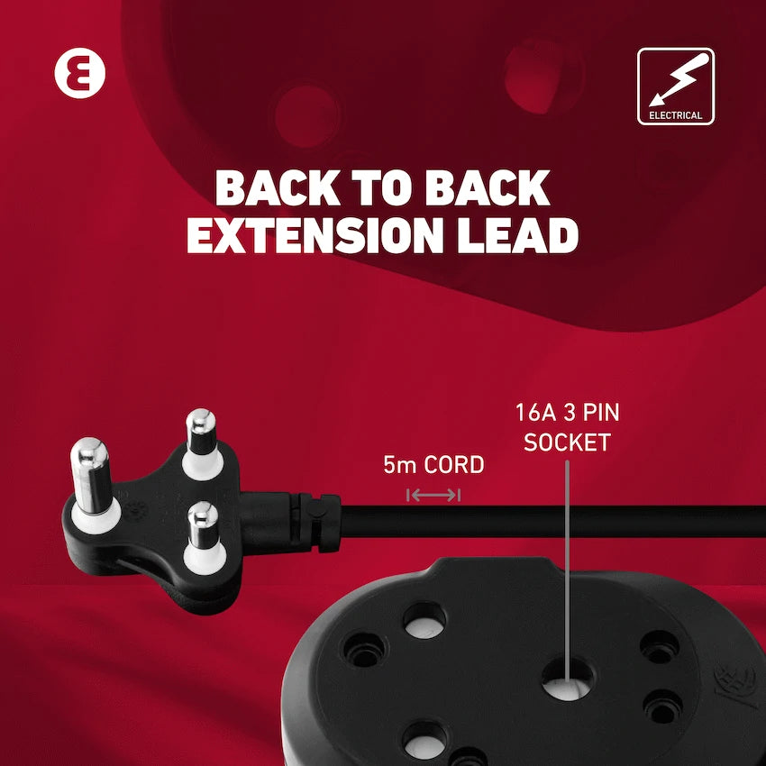 Ellies Back to Back Heavy Duty Extension Lead - 5m - image 13