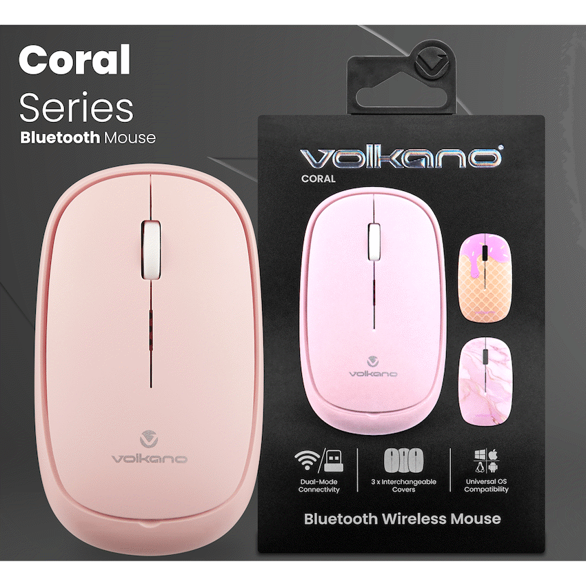 Volkano Coral series Bluetooth Wireless Mouse - Pink - image 13