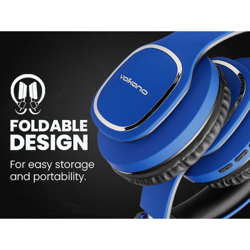 Volkano Phonic Series Bluetooth Full Size Headphones - Blue - image 13