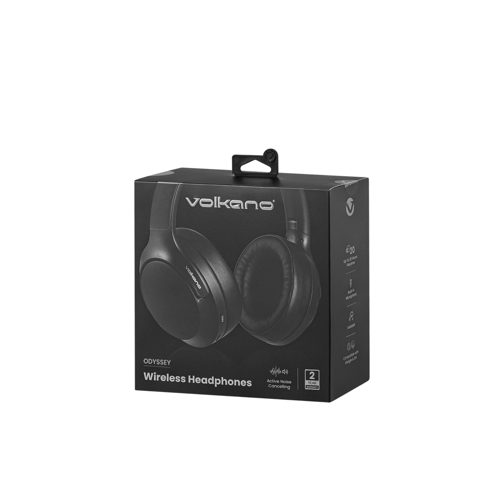 Volkano Odyssey ANC Bluetooth Wireless Headphone - Black