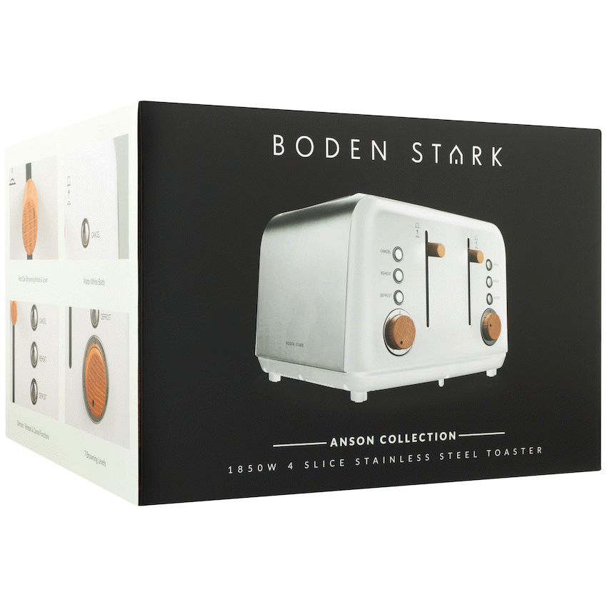 Boden Stark Anson Collection 4 Slice SS Toaster White - image 13