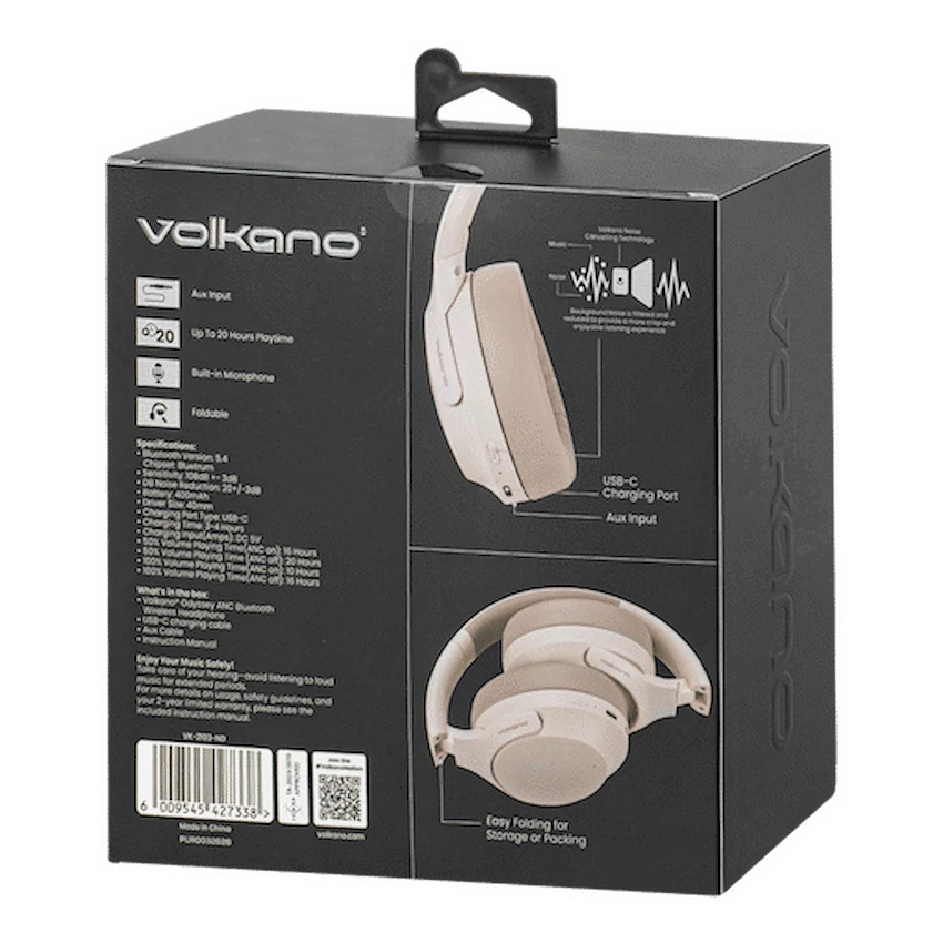 Volkano Odyssey ANC Bluetooth Wireless Headphone - Nude - image 13