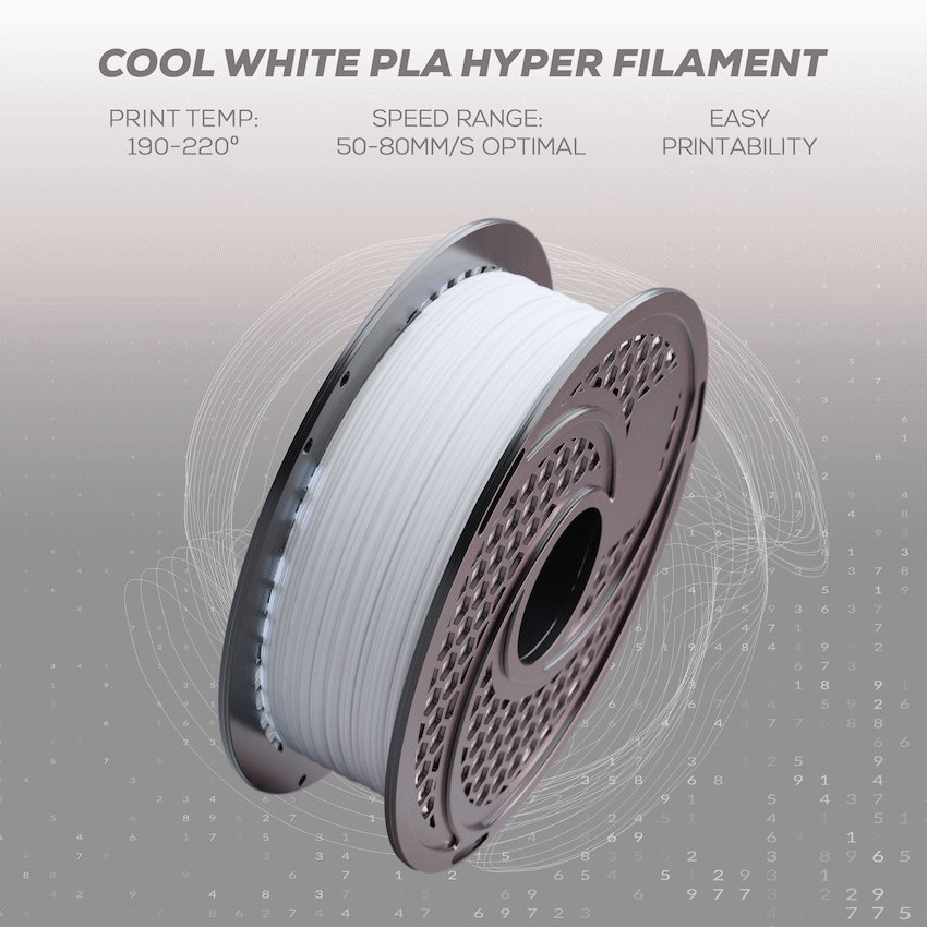 SA Filament PLA Hyper Filament 1kg - Cool White - image 13