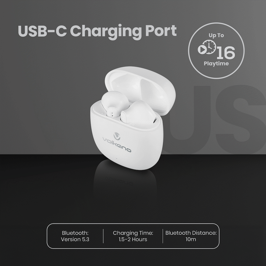 Volkano Sleek Series TWS Earphones - White - image 13