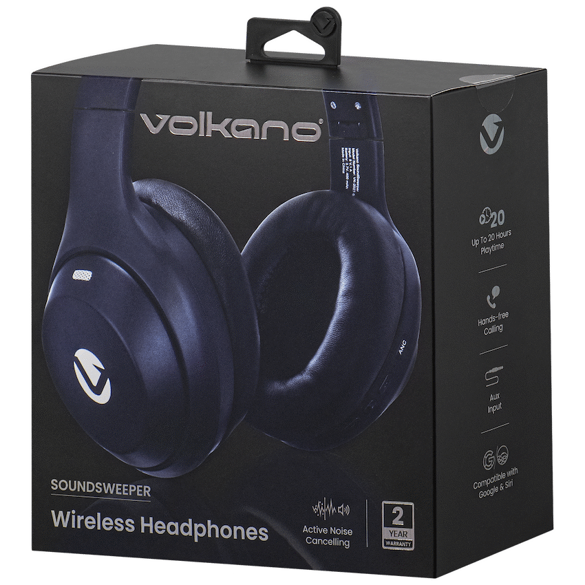 Volkano SoundSweeper Series Active Noise Cancelling bluetooth Headphones - Blue - image 13