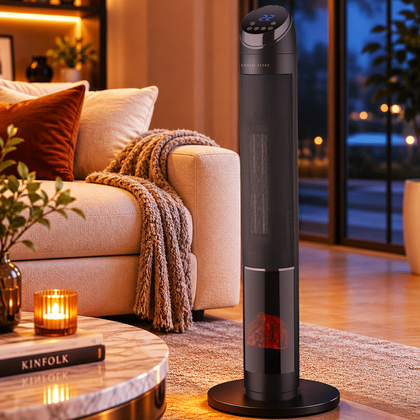 Boden Stark Digital Fireplace Tower Heater - image 13