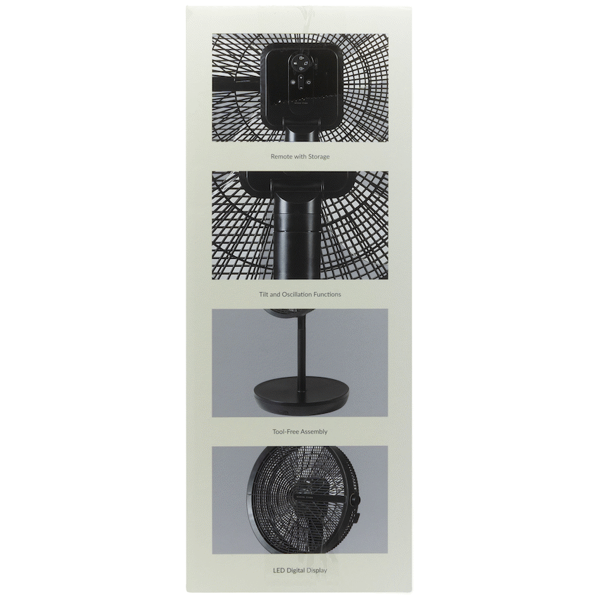 Boden Stark LED Display Stand Fan - Black - image 13