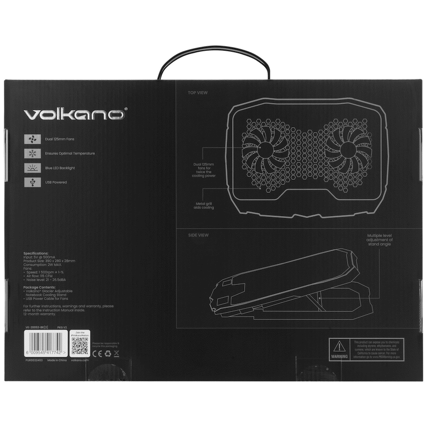 Volkano Glacier Series Upright Notebook Cooling Stand with Dual Fans - image 13