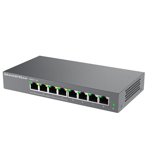Grandstream Enterprise 8 port Lite Cloud Managed GbE PoE Switch | GWN7711P - image 2
