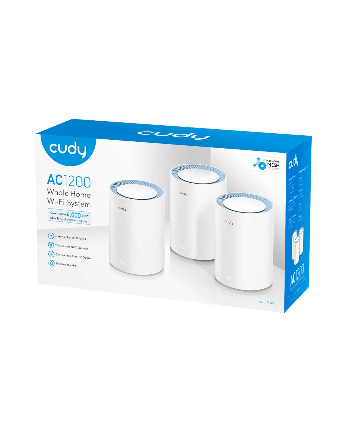 Cudy Dual Band 1200Mbps WiFi 5 Fast Ethernet Mesh 3 Pack | M1200 (3-Pack) - image 4