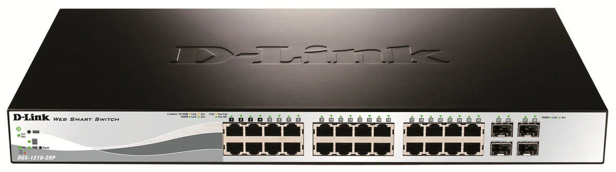 D-LINK 28-Port Gigabit Smart Managed PoE Switch 24 POE 10/100/1000 PORTS+4GIGABIT SFP PORTS - image 3