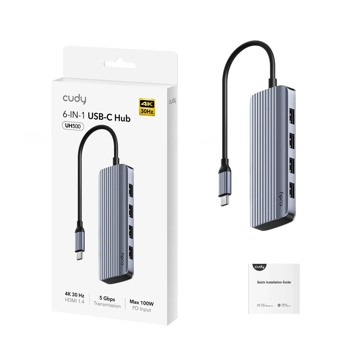 Cudy 6-in-1 4K 5Gbps USB-C HDMI Hub | UH500 - image 4
