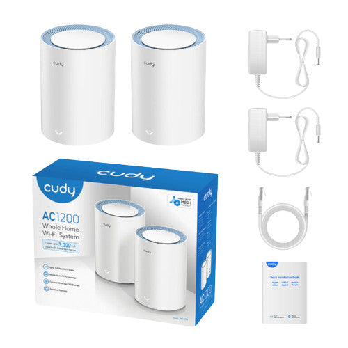 Cudy Dual Band 1200Mbps WiFi 5 Fast Ethernet Mesh 2 Pack | M1200 (2-Pack) - image 4