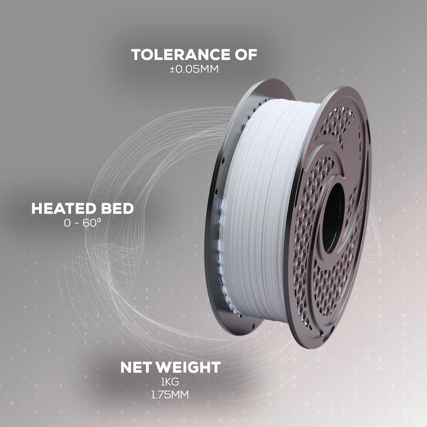 SA Filament PLA Hyper Filament 1kg - Cool White - image 14