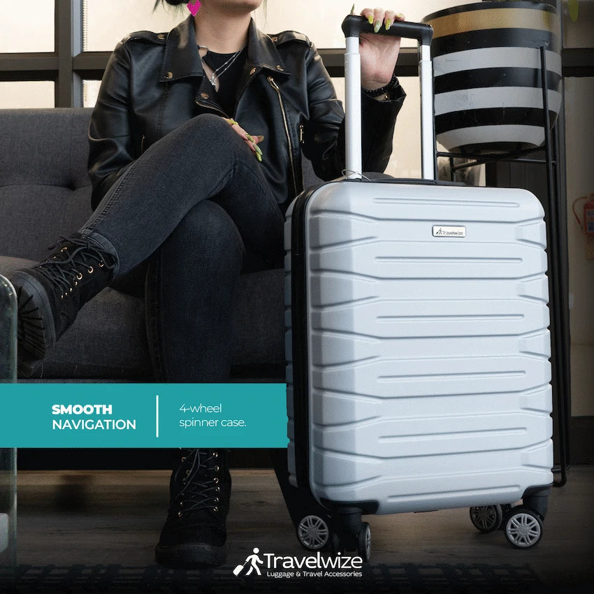 Travelwize Cabana ABS 4-Wheel Spinner 75cm Luggage - Platinum - image 14