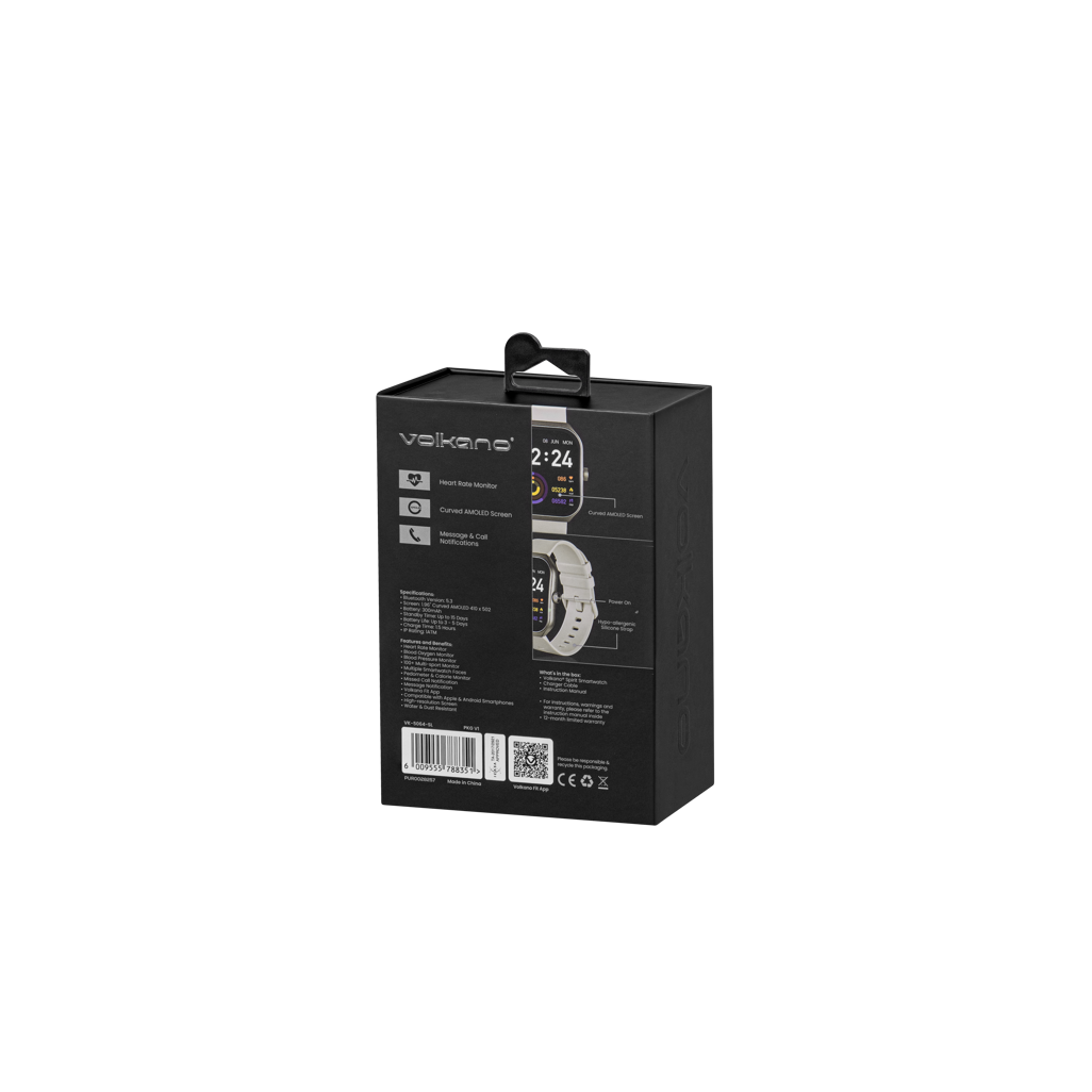 Volkano Spirit Series Smart Watch - Starlight Silver